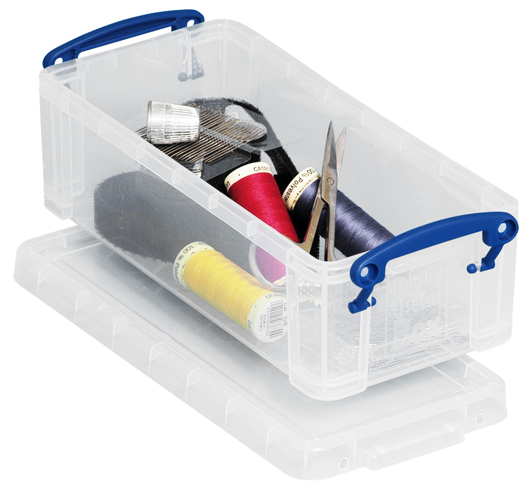 Really Useful Plastic Storage Box 0.9 Litre Clear Pack of 8)