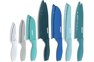 Cuisinart 14-Piece Non-Stick Stainless Steel Knife Set with Blade Guards (CA-14AMC)