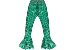 Frogwill Girls Mermaid Scale Leggings Fish Pants 3-11 Years