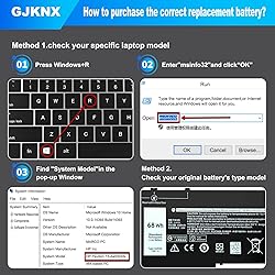 68Wh GJKNX Laptop Battery Replacement for Dell