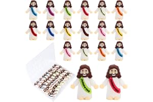 BSTCRAFT 40 Pcs Mini Jesus Figurines in Bulk, Little Jesus Loves You Figures to Hide Tiny Action Figure for Crafts Pocket Seek Religious Gifts Christmas Stuffers Fillers Sunday School Baptism Christ Savior