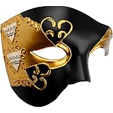 Hoshin Masquerade Mask, Half-Face Mardi Gras Decorations Venetian Masks for Mens