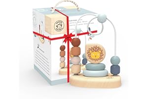 Speedy Monkey Lion Bead Maze, Colorful Wire Frame Toy with 7 Soft Beads, Promotes Dexterity, Hand-Eye Coordination & Color Recognition, Non-Toxic Paint, Ideal for Kids 1-3 Years