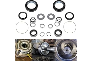 SIXCOW Outer Axle Knuckle Tube Dust Seal & Inner Tube Seal & Needle Bearing & Snap Ring & Thrust Washer Seals Kit for 1998-2004 Ford Super Duty Excursion F250 F350 F450 F550 With Dana 50 60 Front Axle