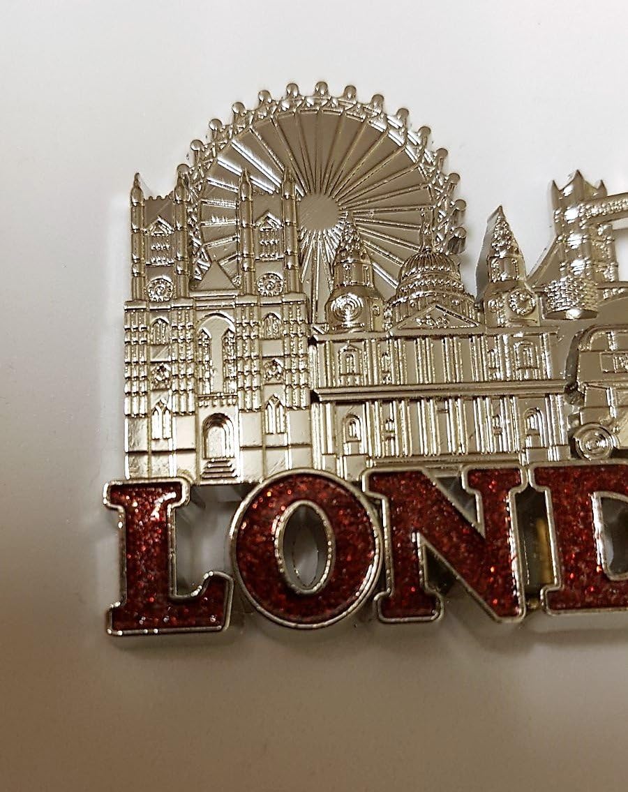 London Metal Silver Coloured Fridge Magnet - Image 4