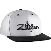 Avedis Zildjian Company Zildjian White 6 Panel Snapback Hat, One-Size Fits Most Adults