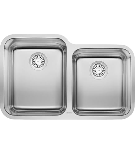 American Standard Unterbau-Spüle Edelstahl - 60/40 DB, 31x20 Zoll, Doppelbecken