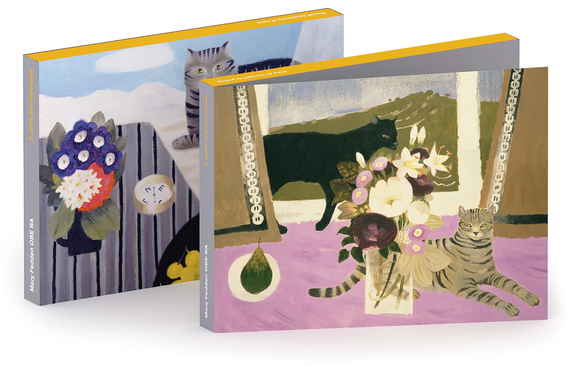 Royal Academy Mary Fedden Two Cats Set of 6 Art Notecards Wallet (17 x 12 cm)