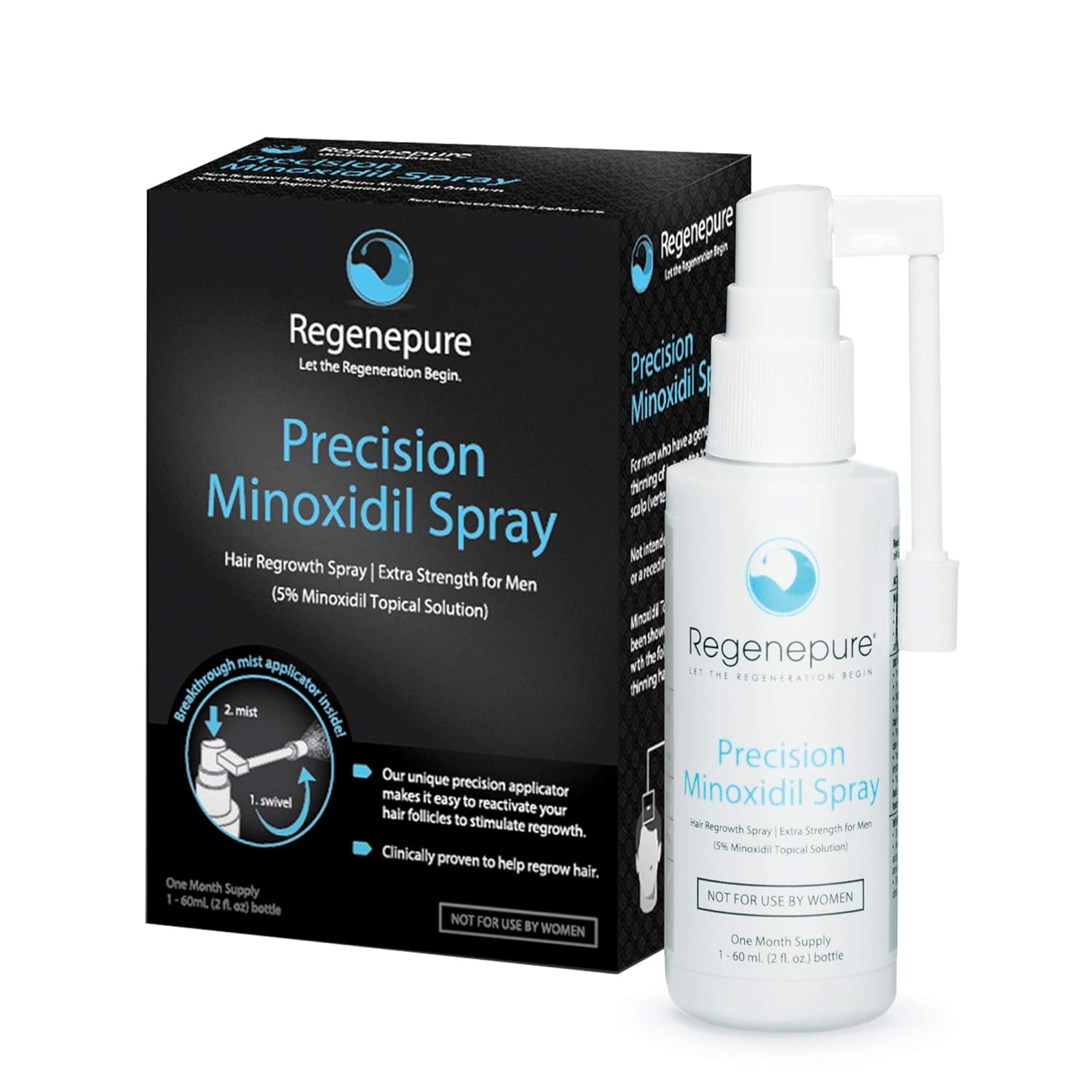 Amazon Com Regenepure Precision Minoxidil Spray For Men 5
