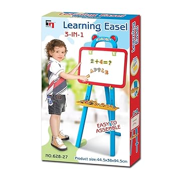 KEMFYE TM Kids Learning Easel - 3 in 1 Learning Drawing Set