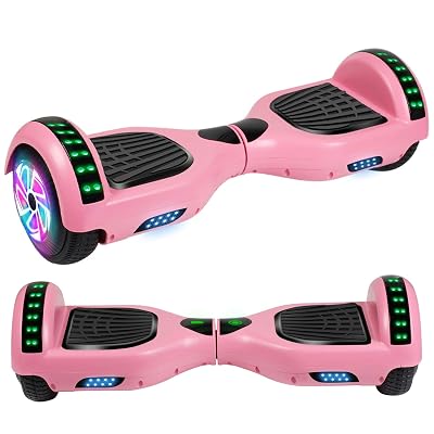 Felimoda Hoverboard, 6.5 Inch Self Balancing Hoverboard Built with Bluetooth Speaker- UL2272 Certified Pink