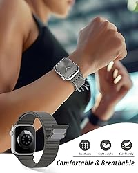 Nylon Loop Sport Band Compatible with Apple Watch