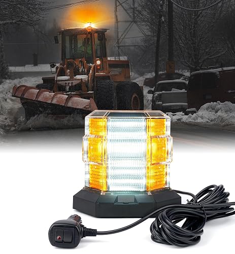 AnTom 42 LED Rooftop Strobe Lights, 14 Magnetic Emergency Safety Warning Flashing