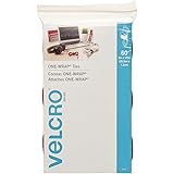 VELCRO Brand - ONE-WRAP For Cables, Wires & Cords - Reusable, Heavy Duty - 8" x 1/2" Ties, 60 Ct. - Multi-color