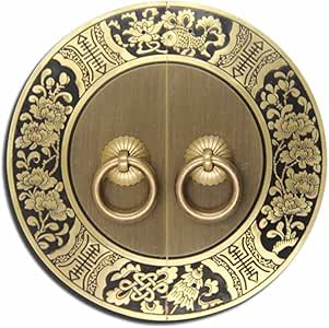 Encargarse de,Mango l chino Antiguo gabinete cobre manilla Mango