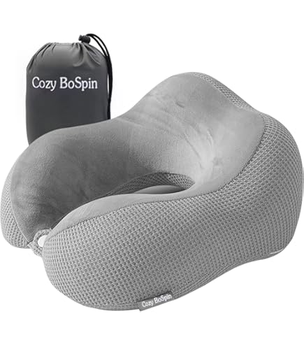 Oreiller cervical ergonomique en mousse à mémoire de forme avion et voiture avec masque de
