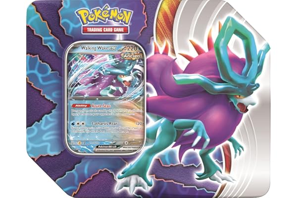 POKEMON TCG: PARADOX CLASH TIN: IRON LEAVES EX OR WALKING WAKE EX