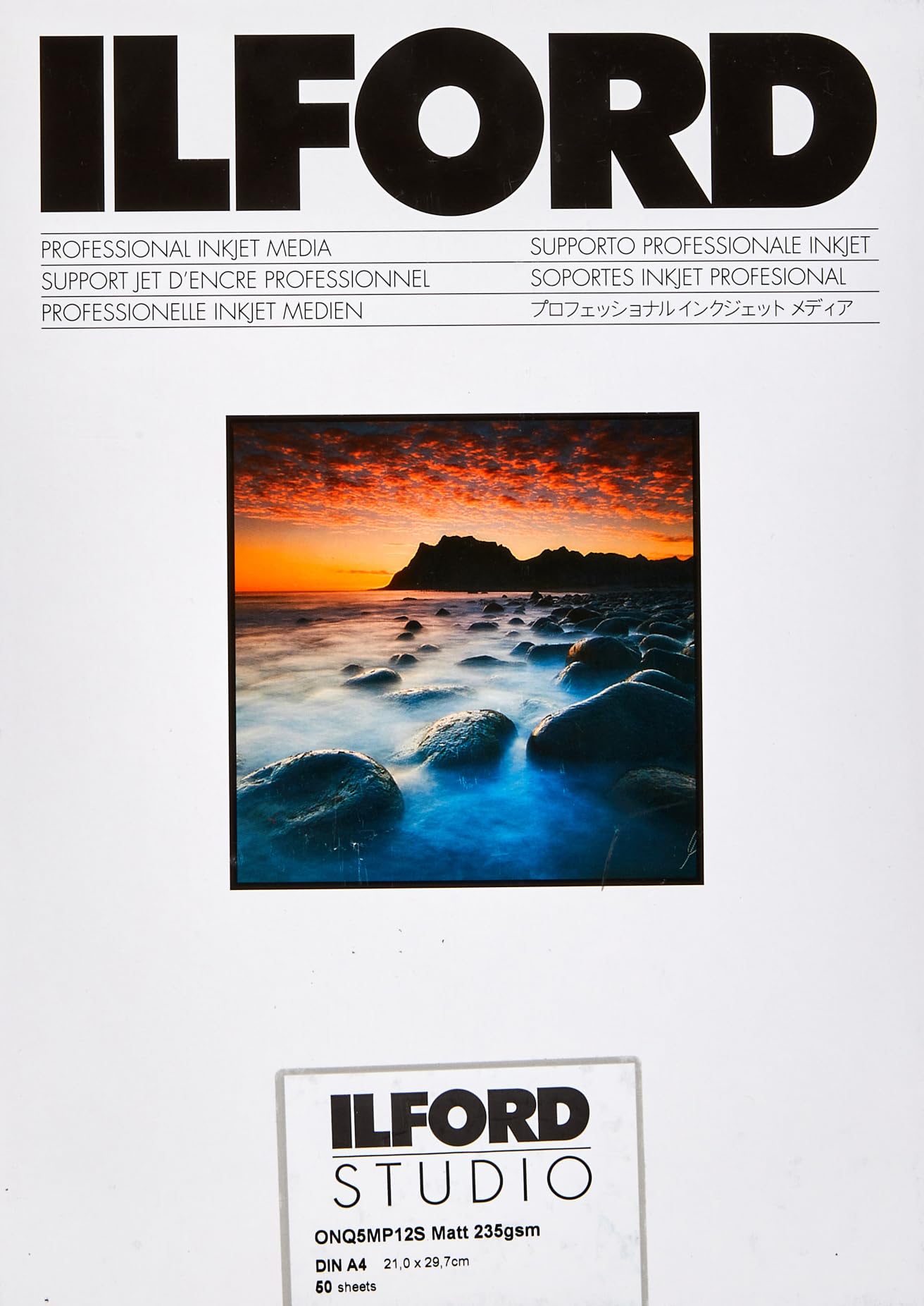 ILFORD Studio Matt 235 gsm / 12 mil A4-210 mm x 297 mm 50 Sheets