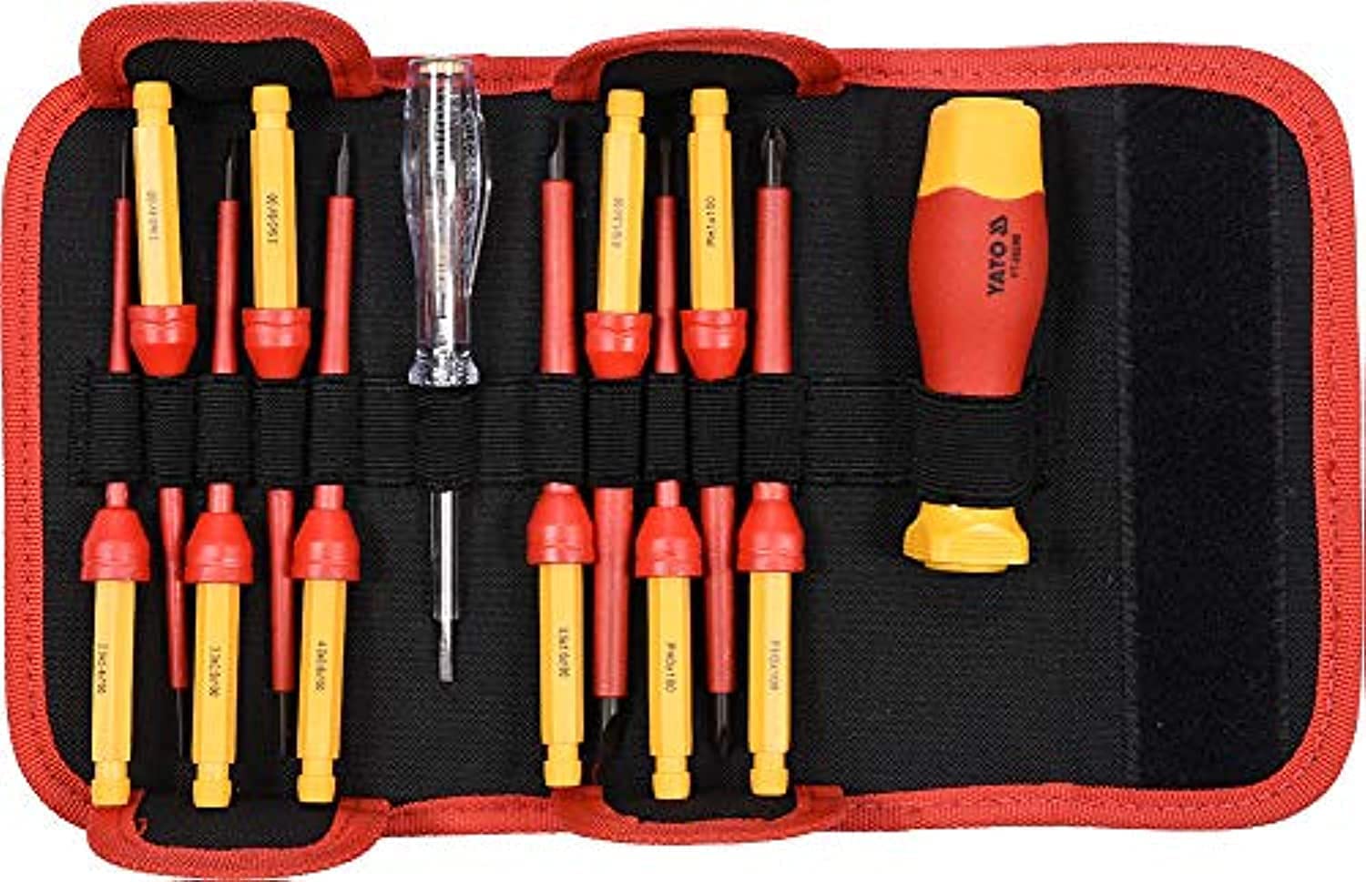 Yato YT-28290 IZOL 12 Piece Screwdriver + Bits Set VDE