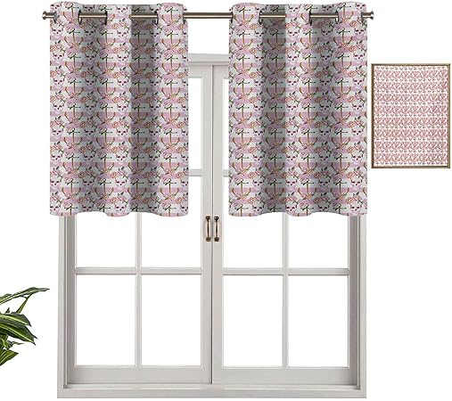 Hiiiman Cenefas opacas para cortinas antirayos UV, diseño de calavera