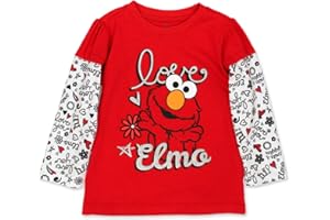 Sesame Street Elmo Girls Long Sleeve Shirt for Infant and Toddler