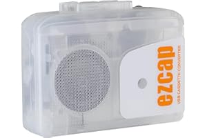 HOPCENTURY USB Cassette Converter MP3 WAV - Convert Cassette Tape to Digital Audio Files - Cassette Player with Built-in Speaker