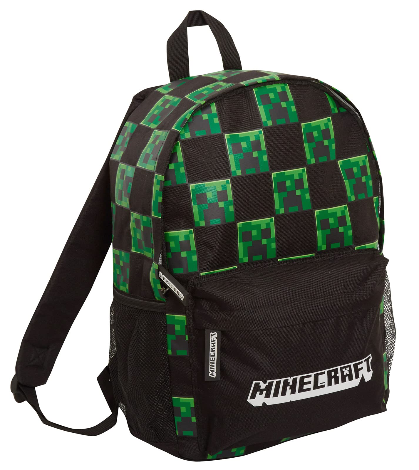 Minecraft Creeper Gamer Backpack for Kids Adults Laptop Backpack Gift for Gamers, Black, Taille unique, Daypack