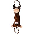 KONG - Tugger Knots Moose - Tug of War Dog Toy, Minimal Stuffing and Looped Ropes for added Strength - For Medium/Large Dogs
