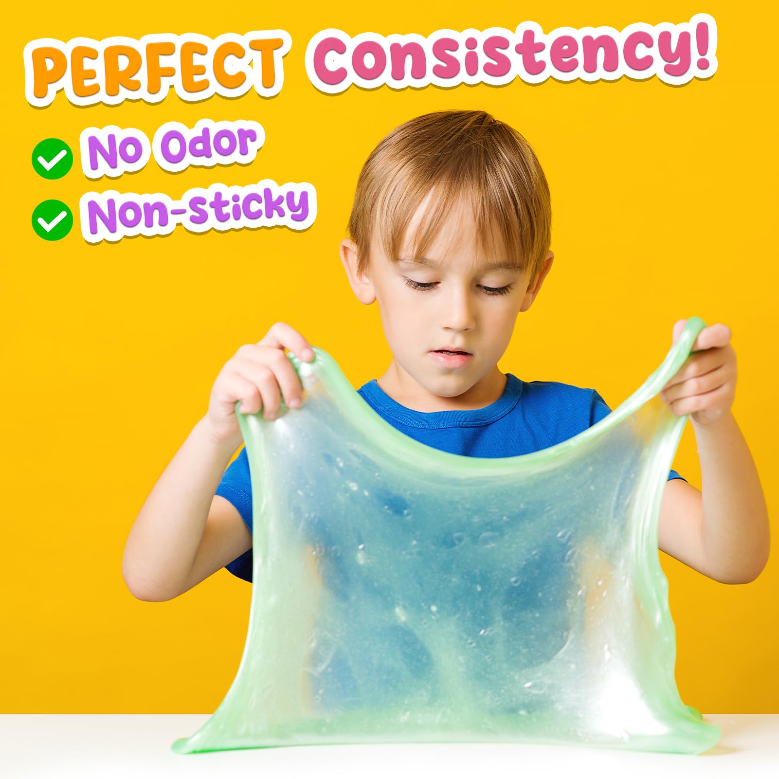 60 FL OZ Clear Slime Kit for Girls with Big Bucket: Slime Making Kits with Premade Slime for Kids DIY - 3.7 LB Crystal Slime with 35 Pack Slime Accessories for Girls Birthday Gifts
