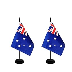 Rotenl 2 Pack Australia Desk Flag, Australian Table