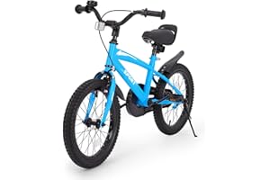 Kids Bike, 16IN Bike Bicycle for Boys Girls with Adjustable Seat, Kickstand &Training Wheels, Handbrake & Coaster Brake, Fend