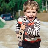 Toddmomy Wooden Ukulele Toy for Kids, 10 Inch Educational Musical Instrument view 4
