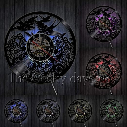 Ltood Naturaleza Exotica Arte De Pared Vintage Reloj De Pared