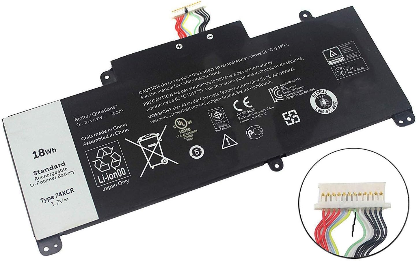 74xcr Laptop Battery Replacement For Dell Venue 8 Pro Amazon De Elektronik