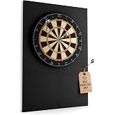 FLUXYNARA Felt Dart Board Wall Protector Foldable Square Surround Protector Backing Tiles, Wall Protector with Adhesive Pads | Home &amp; Basement &amp; Garage Use