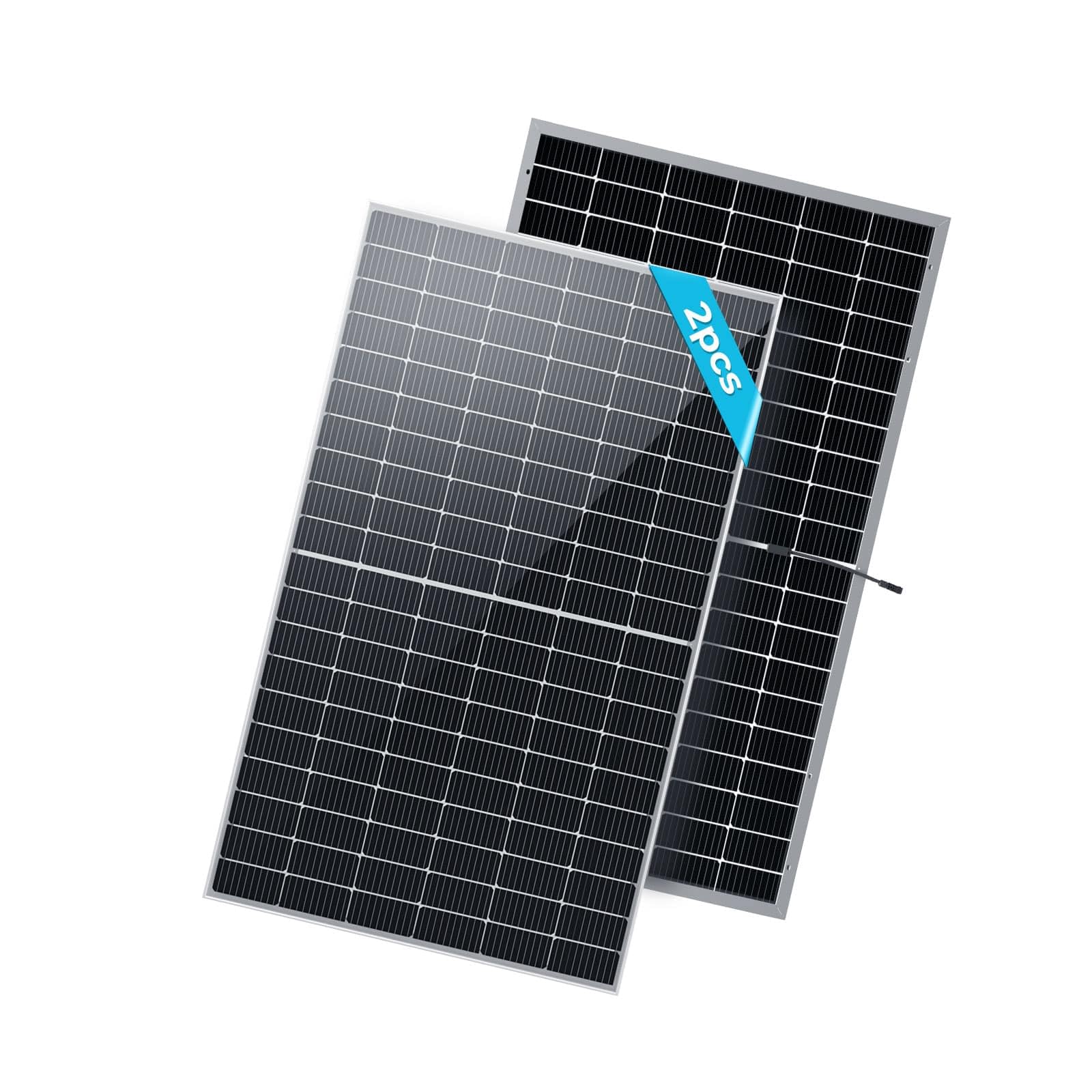 Photo 1 of Renogy Solar Panels 900W 12V/24V Bifacial Solar Panel Monocrystalline 2PCS 450W On/Off Grid Application Rigid Over 500 Watt Solar Panel High Efficiency Durable for Homes Roof RV Boat Camping Black