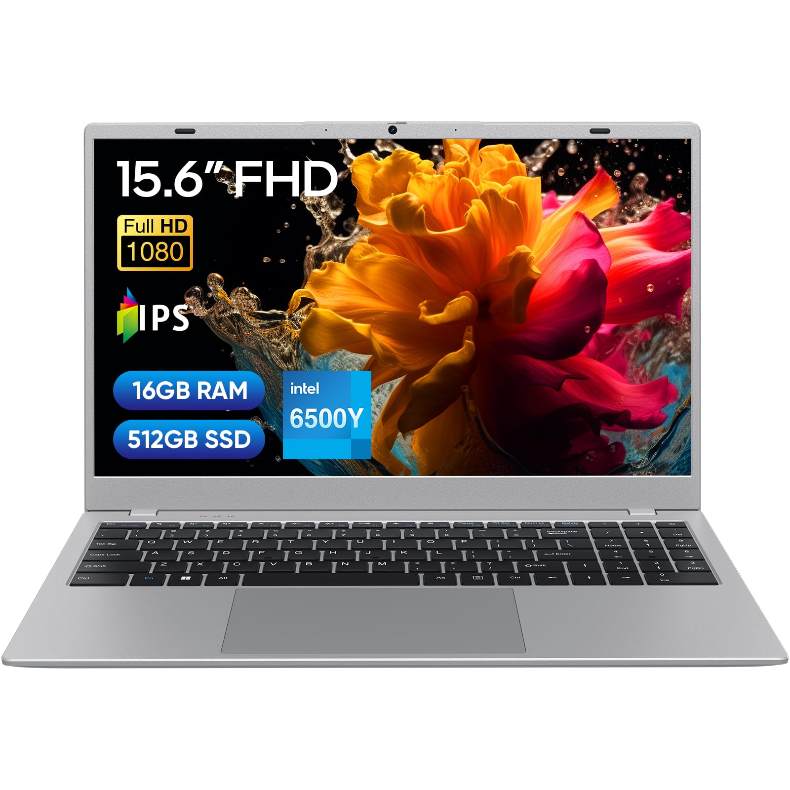 Photo 1 of MARGOLAI Laptop Computer, 16GB RAM/512GB SSD, 15.6" FHD IPS, Pentium Gold 6500Y Processor(Beats Core M3-8100Y, Up to 3.4GHz), WiFi 5/BT 5.0, Great for Office & Online Courses