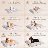 EHEYCIGA Fluffy Small Dog Crate Bed Calming Anti Anxiety 60x45x7.5cm Brown view 5