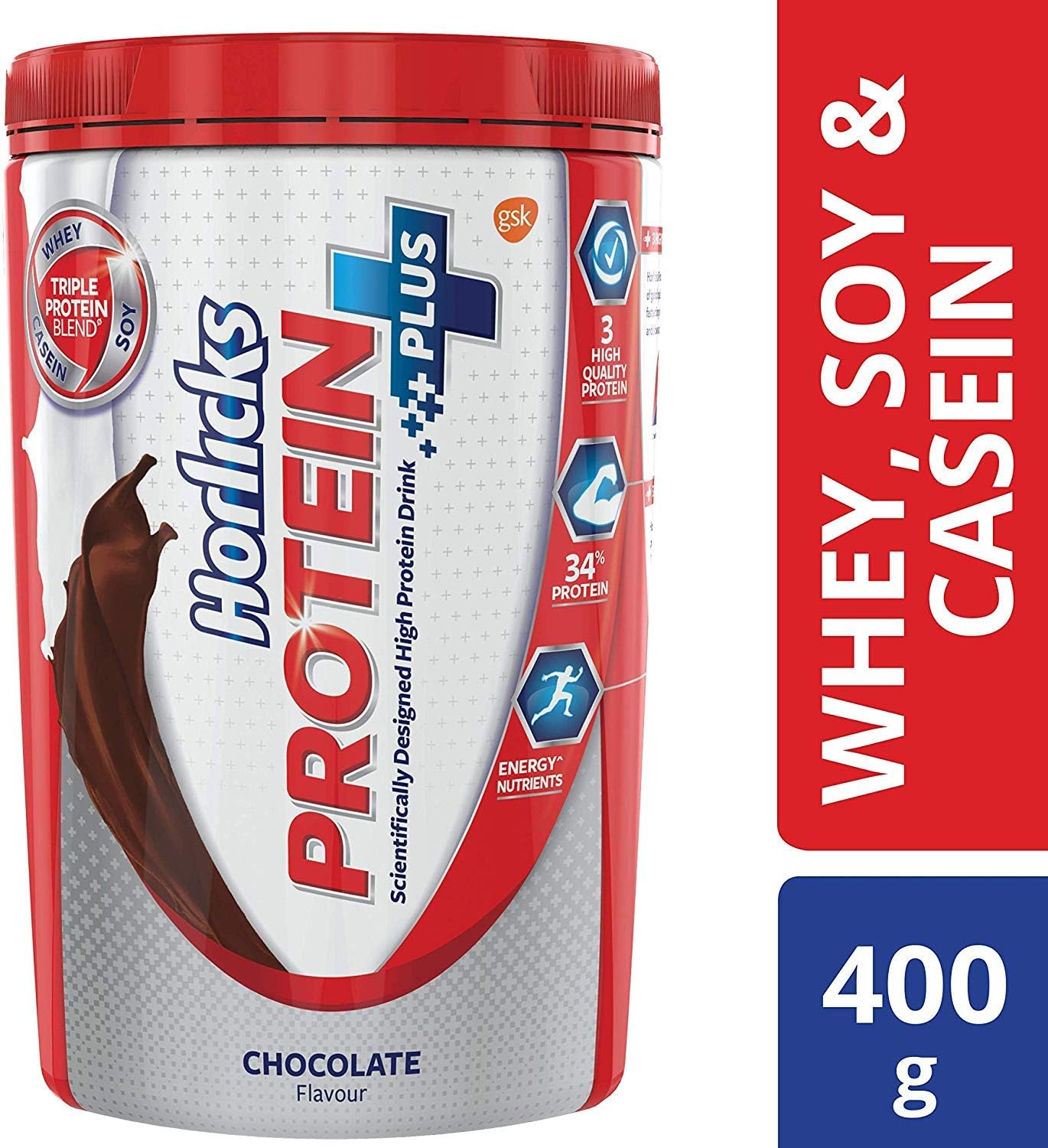 Horlicks Protein+ Health and Nutrition Drink - 400 g Pet Jar (Chocolate)
