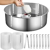 2 Sets Cotton Candy Mesh and Clip Stabilizer Kit 7.1 X 63 Inches | White Reusable Cotton Candy Machine Supplies Compatible with Floss Maker for Kitchen, Party, Shops