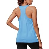 MAGCOMSEN Tank Tops for Women Workout Racerback Sleeveless Racer Back Tops Athletic Yoga Running Gym Muscle Pilates Tank