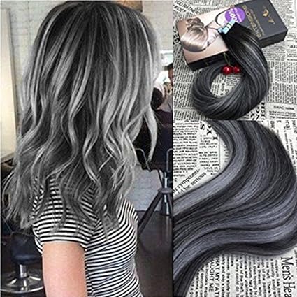 Balayage gris y negro – Coiffure de mariage populaire