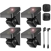 Solar Panel for Blink Outdoor 2K+/4(4th Gen)/XT3(3rd Gen) and XT/XT2 Camera | 4 Pack Solar Panel Charger Mount for Blink Camera with Built-in Battery, Waterproof, Adjustable Angle(Camera not Included)