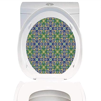 Amazon Com Toilet Seat Wall Stickers Paper Arabian Decor Ornate