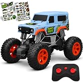 DOUBLE E 1:18 Land Rover Defender D90 RC Truck, 4WD Bigfoot Monster Truck with 2 DIY Stickers, 2.4GHz RC Car, 100ft Control, 30&deg; Climbing,TPR Tires