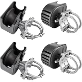 Sliding Gate Rollers, Nylon Cantilever Slide Gate with Covers, Rolling Cantilever, 4" Round Post, 2-3/8" or 2-1/2" for Chain Link Fence Gate Frame, Slide Gate Roller Hardware - Pack of 4