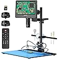 Andonstar AD249S-Max 10.1'' HDMI Digital Microscope with Super Max Soldering Station, Helping Hands, 2000X 3 Lens 2160P UHD Video Record, Soldering Microscope for Electronics Repair, Slides, 32GB Card