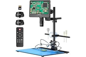 Andonstar AD249S-Max 10.1'' HDMI Digital Microscope with Super Max Soldering Station, Helping Hands, 2000X 3 Lens 2160P UHD V
