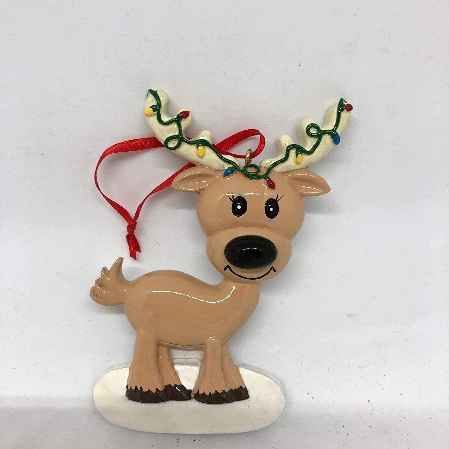 Personalise Your Own Resin Christmas Tree Hanging Decorations - Reindeer