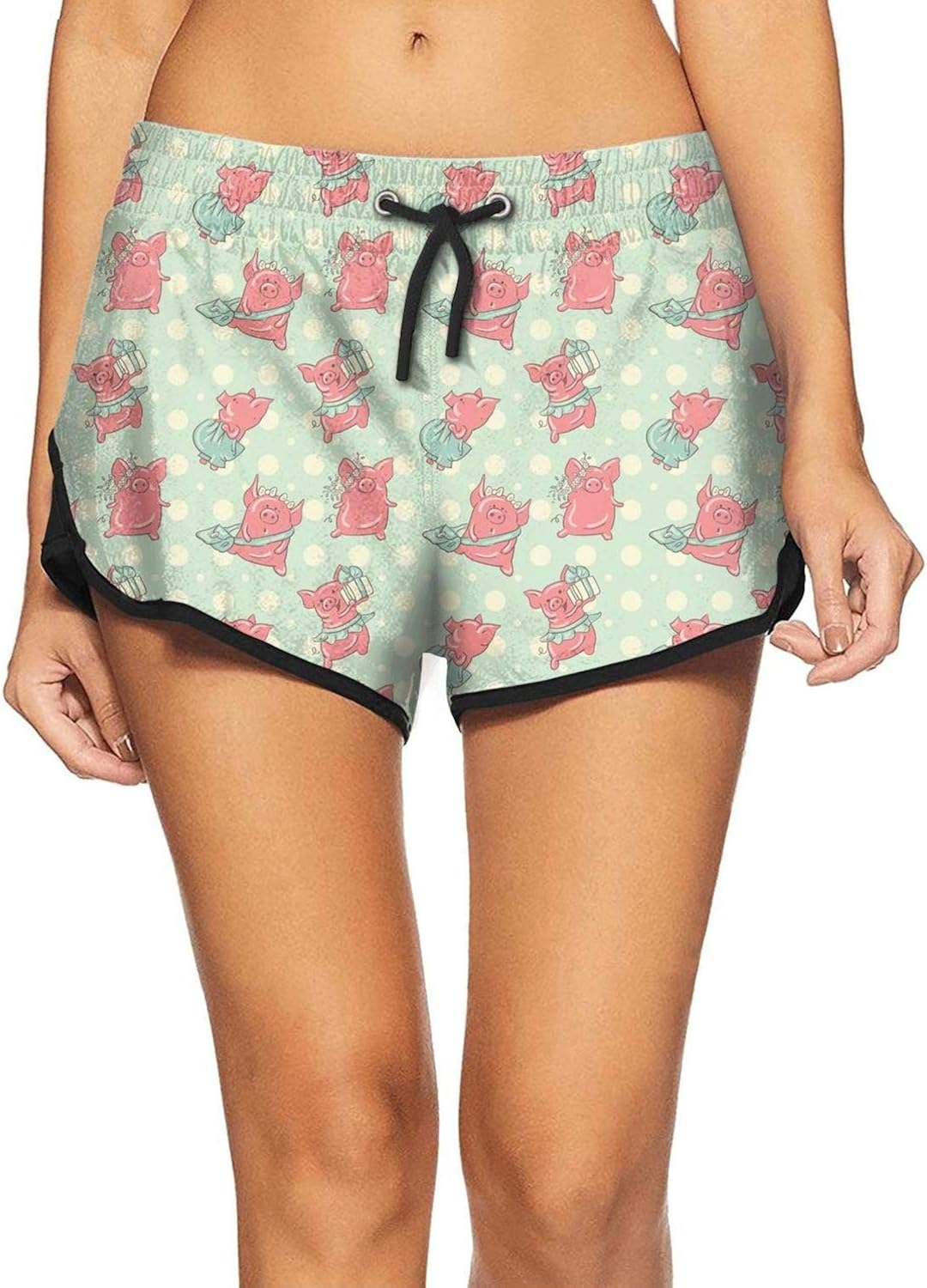 Unique Beautiful Pig Wearing a Wreath Fashion Womens Home